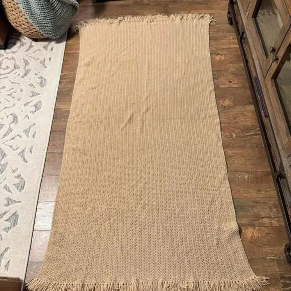Hand Crocheted Throw Blanket Afghan 44”x83”
